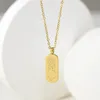 Qitian Alhamdulillah lune collier pour femmes pur acier inoxydable arabe islamique pendentifs Ramadan prier reconnaissant bijoux 240328