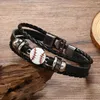 Charm Bracelets Basketball Soccer Leather Bracelet For Men Football Baseball Button Sport Lovers Jewelry Souvenir Gift