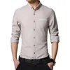 2023 nova marca masculina casual camisa lg manga colarinho fácil cuidado colarinho camisas magro ajuste dr camisa para homens busin h54y #