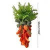 Decorative Flowers H55A Easter Door Hanging Decor Simulation Green Plant Carrot Flower Wreath For Front