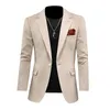 新しいスタイルの男性スリムフィットフィットfiブレザースーツジャケットKhaki Red Male Blazers Mens Coat Dr Plus Size S-5XL O7yn＃