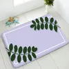 Bath Mats Tropical Plant Green Leaves Non-Slip Bathroom Mat Simple Fresh Pattern Bedroom Kitchen Indoor Doormat Rug Absorbent Home Carpet