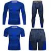 Fatos masculinos Sportswear Cody Lundin Competição de Compressão Mma Rashguard T-shirt Muay Thai Shorts 4 unidades / conjuntos Treinamento Combat Wear para