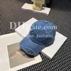 Denim baseball cap designer trasig hatt för män lyxbrev broderi cap sommar andas hatt gata hip hop hatt utomhus solhatt