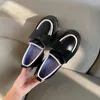 Casual schoenen Mezereon Slip-on loafers 4,5 CM Med Bottom Creepers met strikje Platform Gevulkaniseerd schoeisel Koe lederen loafer