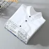 Designer nouveau style chinois cott chemise en lin hommes à manches courtes chemises imprimées blanches pour hommes vêtements pour hommes respirants hauts C3pM #