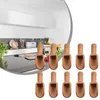 Coffee Scoops 10pcs Mini Wooden Spoon Milk Powder Tea Soaking Salt Lotus Round Handle Kitchen Cooking Tool Sugar Home