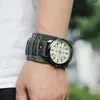 Armbanduhren Herrenuhren Retro Uhren Punk-Stil Echtes Lederarmband Quarz-Armbanduhr 2024 Mode Männer Geschenk Liebhaber Rindslederuhr