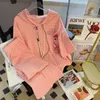 Cute Pink Color Matching Summer Fashion Sottile felpa con cappuccio a maniche corte Tuta da donna Sport e tempo libero in due pezzi Trend 240320