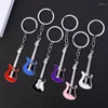 Keychains Y2K Creative Guitar Customized Keychain Simple Boutique Beautiful Cute Key Chains Pendant Birthday Gift Ring