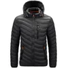 inverno Mens allentato giù cappotto giacca a vento con cappuccio caldo giacca casual Outwear leggero Fi maschio spesso cappotto streetwear a6jd #