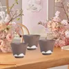 Xícaras picadas 3pcs xícara de chá chinesa conjunto de porcelana portátil sem alças caneca de bebida para caminhada na casa da casa