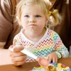 Serviessets Kleurwisselende lepels Morsbestendige lepel voor kinderen Peuter met antisliphandvat Voor thuisreizen Kamperen Jongens Meisjes