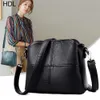 Cross Body Bag For Women New Soft Leather Womens Bag Simple and Casual Bucket Small Bag Casual Multi-Layer Shoulder Bag