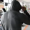 Hommes Fitn Survêtement Courir Sport À Capuche Gym Joggers À Capuchon D'entraînement En Plein Air Chemises Tops Vêtements Muscle Training Sweat s5T0 #