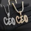 Hip Hop Rap chanteur Rock nouvelle lettre personnalisée hommes Zircon bijoux haute qualité pendentif collier 240328
