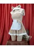 plush Little Bear Cosplay Costume Sexy Women Halen Maid Skirt Sexy Romper Bodysuit Plush Hooded Carnival Party Suit 8736#