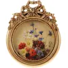 Ramar europeiska retro bow po ram vintage gyllene prydnad för visning dekorativ bild kit mini små ornament