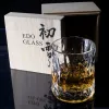 Albums Japonais Edo Première Neige Tasse à Whisky en Verre à l'ancienne Coffret Cadeau en Bois Whisky épais Marteau en Cristal Gobelet à vin Lourd Tasse à bière