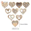 Feestdecoratie 50 stuks Hart Houten Gordijnen Liefde Houten Ambachten Bruiloft Verjaardag Valentijnsdag Geschenken Home Decor Handwerk Accessoires