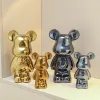 Stojaki Northeuins Ceramiczne przemoc Niedźwiedź Figurki Kolorowe galwaniczne misie kolekcja Niedźwiedzia Przedmiot do salonu ozdoby dekoracyjne