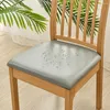 Chair Covers PU Dining Seat Cover Waterproof Leather Removable Washable Slipcovers Protector Rear