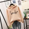 2024 New Fi Trend Pullover Simple Round Neck Shirt LG Sleeved Lettered Sweater L0U1#