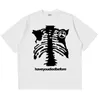 Mannen T-shirt Oversized Cott Schedels Gothic Zwarte Grafische Harajuku Hip Hop Streetwear Y2k Tops Korte Mouw Tee Esthetische Kleding L8Bj #