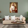 현대 미술 초상화 유화 예수 그리스도 수제 아름다운 기독교 그림 캔버스 예술 작품 거실 벽 장식