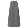 Kvinnor Palazzo Pants Summer Style Cott Linen Comfy Baggy byxor med fickor FI Elegant Party High midja Löst byxor N9ft#