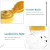 Gläser, 12 Stück, 240 ml, Kunststoff-Squeeze-Gewürzflaschen, Bärenform, Honigsaucenflasche, Senfmarmelade, Honigsauce, Senfmarmelade-Spender