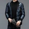 90% weiße Eiderdaunen-Anzug-Revers-Daunenjacke Männer Winter New Busin Casual Fi Lose Dicke warme helle Mantel-Mann-Dropship v3Az #