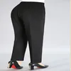 Pantalons pour femmes automne et hiver grande taille haute élastique décontracté 6XL 7XL 8XL à la mode dames poche élastique taille haute pantalon.