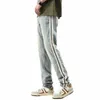 Automne Nouveau Side Stripe Homme Pantalon Cott Stretch Lg Pantalon Homme Casual Daily Jeans Vêtements O9zt #