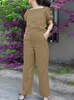 Sommer Urban Trainingsanzug Fi Passende Sets ZANZEA Kurzarm Bluse Hosen Sets Solide OL Arbeitshose Anzug 2PCS Frauen Outfit 83Bb #
