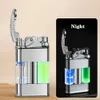 Ny vindtät direktladdning Stark eldmetallturbinfackla lättare kök Barbecue Camping Cigar Lighter Outdoor High End Gift