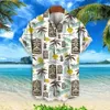 3D-Tiki-Druck-Hawaii-Hemden für Männer Retro-Männerhemd lose beiläufige männliche Kleidung 2024 neuer Fi-Trend-Mann-Kurzarm-Hemd