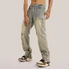 Jugend Codes Denim Slim Cowboy Zerrissene Jeans Reißverschluss Loch Streetwear Rapper Punk Tanzen Gespleißte Taschen Hip Hop Hosen Männer Y9JO #