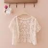 women Short Sleeve Tassels Cardigan Lace Shrugs Sheer Beach Cover Up for Dres N7YF g8Me#