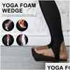 Yogablokken Lichtgewicht en draagbaar Antislip schuin bord voor kuitstrekken Beenverlenging Stretch Wedge Imp Lower Drop Delivery Sport Otkko