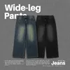 Inflatie Retro W Wijde Pijpen Blue Jeans Mannen Streetwear Baggy Denim Broek Plus Size Mannelijke Broek R0FO #