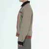 Męskie jesienne francuskie kolory blokujące dużą kurtkę roboczą w podkładce na ramiona 2023 Nowy niezbędny retro swobodny płaszcz kurtki dla mężczyzn L1W4#