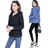 2023 New Down Cott Jacket Mulheres Casaco de Inverno Senhora Leve Jaqueta Acolchoada Senhora Jaqueta Acolchoada Outono Com Capuz Outwear Vermelho q1Wg #