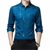 Мужская рубашка с рукавами LG, рубашка с молодым темпераментом, повседневная трендовая мужская рубашка в тонком стиле P4Yl #