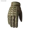 Taktiska handskar utomhussport full finger lång camo handske anti-skip växel airsoft cykling skjutande paintball män yq240328