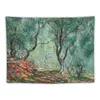 Tapisseries Claude Monet-bois d'olivier dans le jardin Moreno, décoration murale, esthétique de la pièce