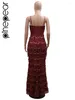 Casual Dresses PinePear Sparkle Sequins Chain Tassel Sexig födelsedagsfestklänning Kvinnor 2024 Julrem Backless Gorgeous Ladies Maxi