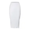 Skirts Hip Bodycon Sexy Women Skirt Slim Straight Long Solid High-Waist Gothic Kawaii Korean Fashion