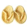 First Walkers Solid Color Born Pography Props Mini Crocheted Babies Slippers Po Hundred Days Infant Accessories