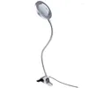 Table Lamps 8X Illuminated Magnifier Flexible Rotation Desktop Glass Soldering